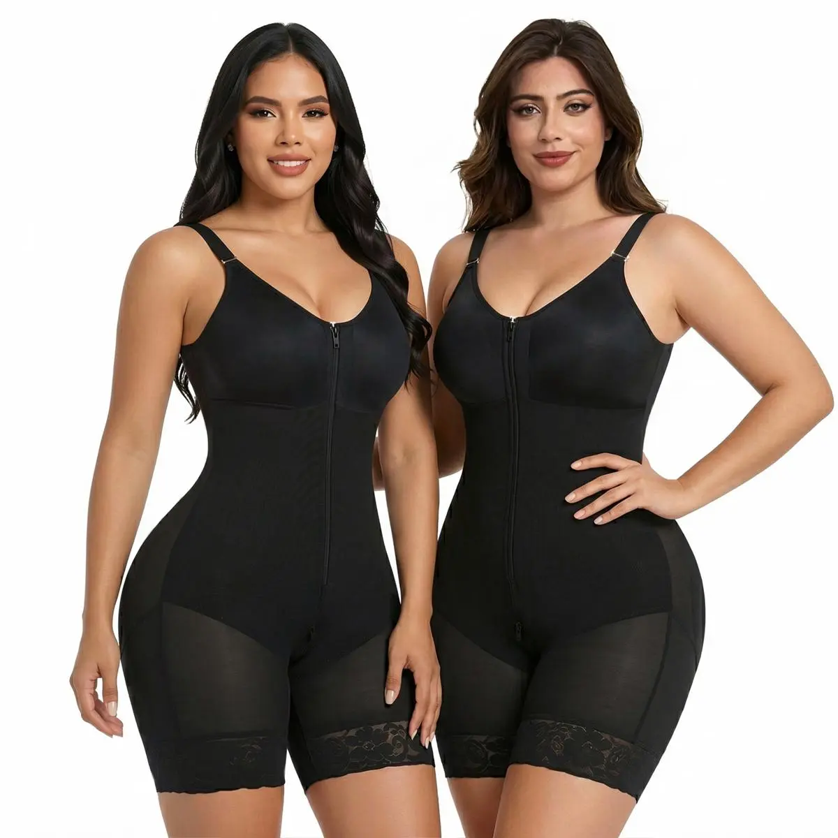 YIANNA Colombiaans ondergoed voor dames, vormt de buik, met ritssluiting, kruis en sjerp, vormt het lichaam, 1 - Zwart, XXL YIANNA Colombiaans ondergoed voor dames, vormt de buik, met ritssluiting, kruis en sjerp, vormt het lichaam, 1 - Zwart, XXL