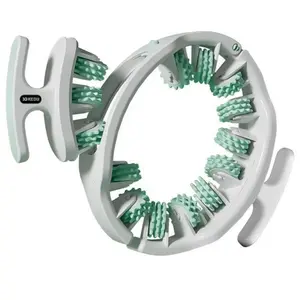 3 in 1 Cellulite Manual Massage Roller, Ergonomic Design for Full-Body Deep Tissue Muscle Massage Relaxation, Pilates Exercise Equipment (Green)