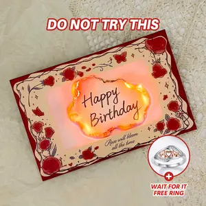 Flame Greeting Card Making Supplies DIY Kit - Blank Cards & Burning Envelopes for Crafting Unique Birthday, Thanksgiving, Christmas, Wedding & Valentine’s Day Cards for Adult mini