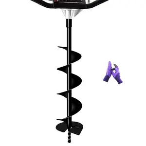 Heavy-Duty 6" Earth Auger Drill Bit - Durable Steel Spiral Fence  Hole Digger for Planting, Gardening, and DIY Projects - 31.5" Length Fits  Auger Powerheads