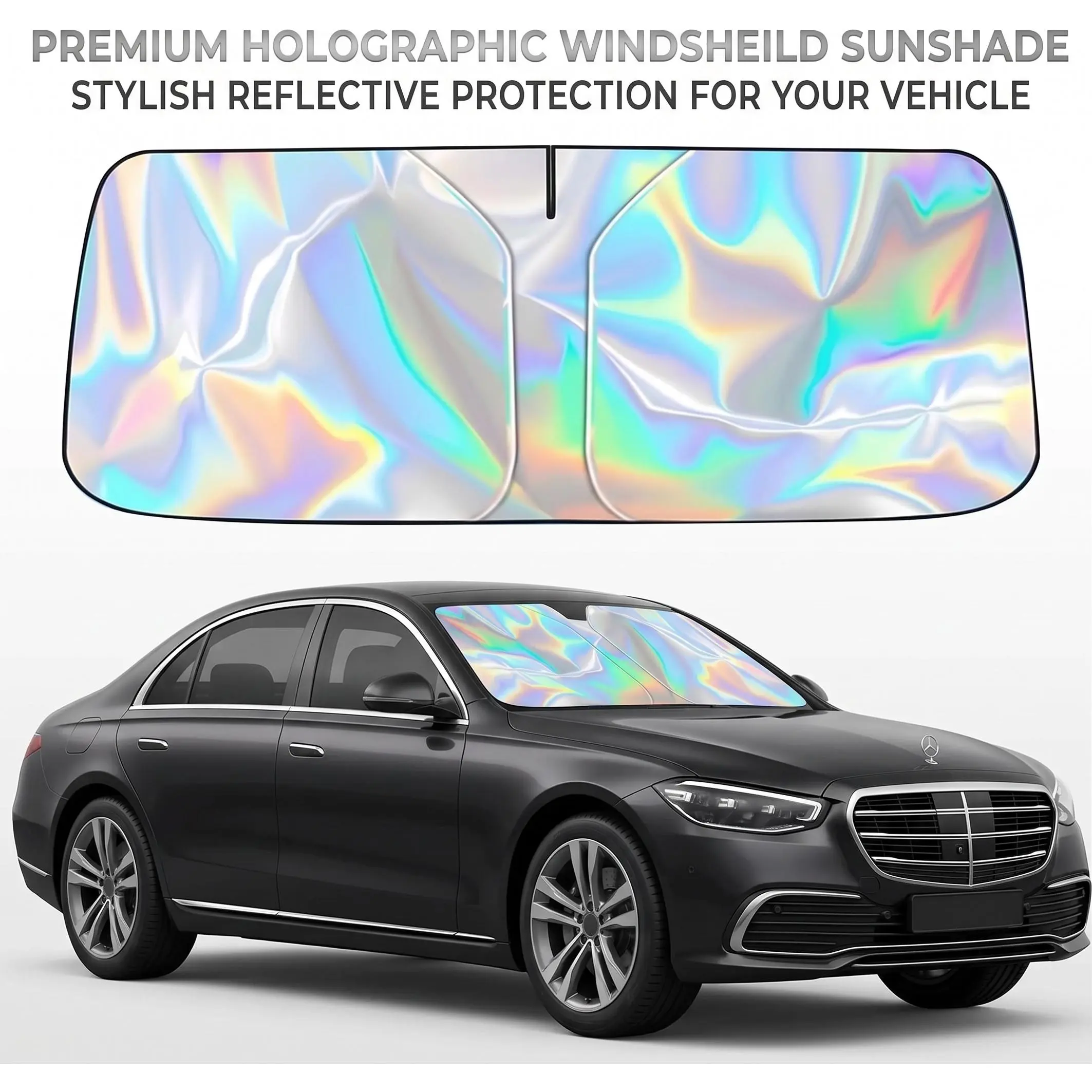 Foldable Anti-UV Windshield Sunshade, Multipurpose Car Front Window Heat Protective Umbrella for Sedan SUVs, Automotive Exterior Accessories for Men & Women, Car Stuff, Vehicle-YY1
