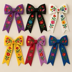 Hk Hair Bow Clip Long