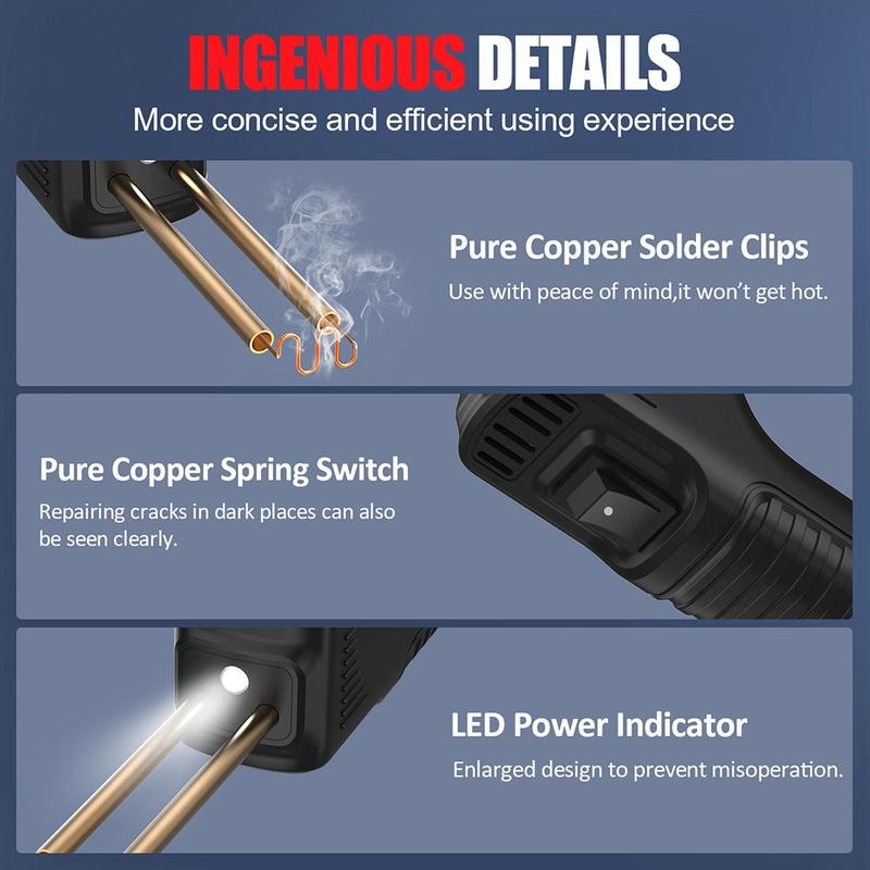 Handheld Wireless Plastic Welder, 1 Set USB Rechargeable Car Bumper Repair Welding Machine, Car Body Repair Tool, Professional Car Repair Tool, Heavy Duty, Electric, Handle, Power