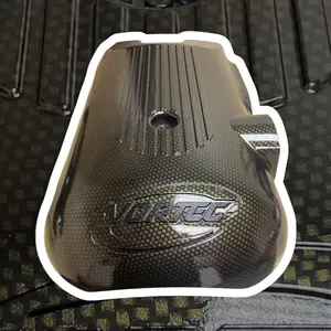 Custom Gold Carbon Fiber Hydro Dipped Engine Covers for Silverado, Tahoe &amp; Cadillac
