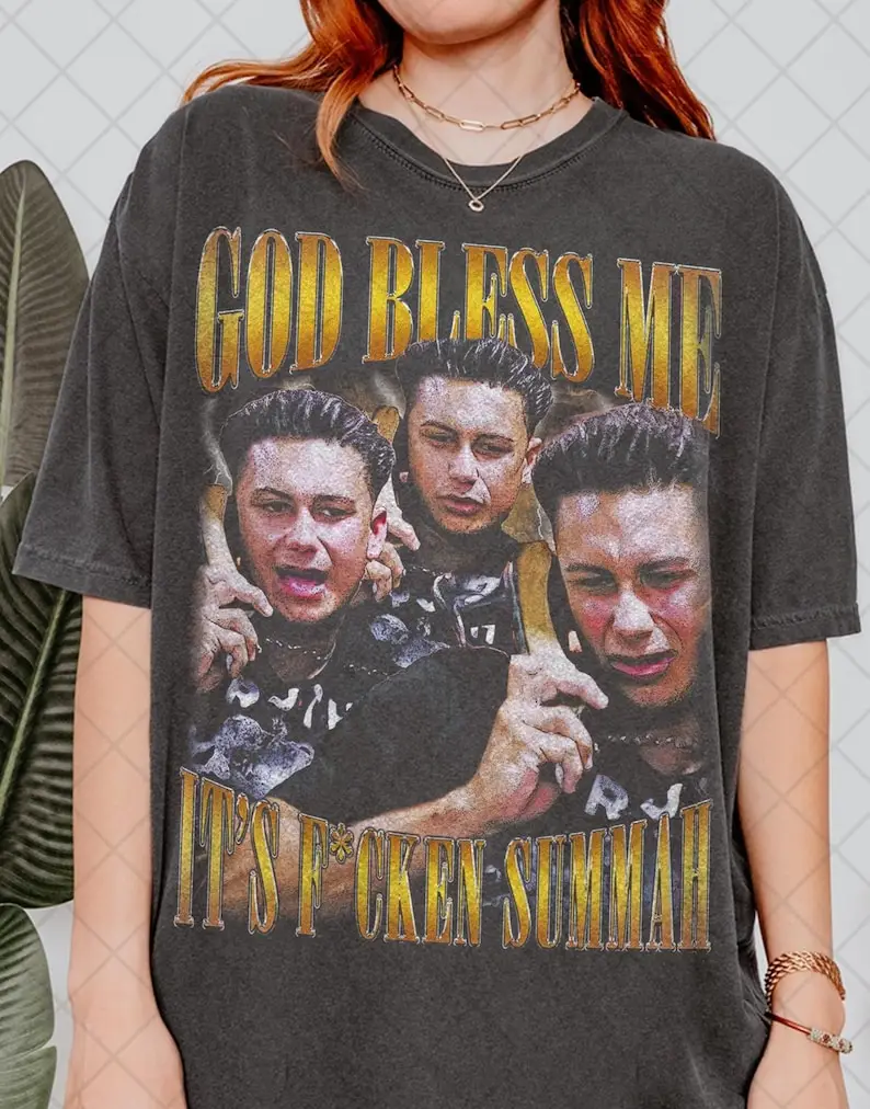 [Sale up to 30%] Retro 90's Comfort Colors God Bless Me It's F*Cken Summah T-Shirt, Summer Party Fan Bootleg Tee T-Shirt, Gift For Women and Man
