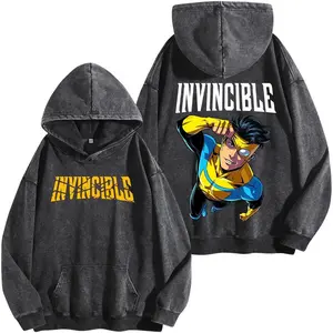 Superhero Universe Washed Hoodie – Vintage Comic Style Streetwear Hoodie
