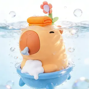Cute Waterhog Soap Dispenser, Parent-Child Interactive Desktop & Wall-Mounted Foam Soap Machine, Automatic Soap Dispenser, USB Charging, Ipx7 Waterproof