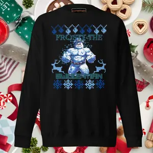 FROSTY THE SWOLE-MAN Premium Christmas Sweater