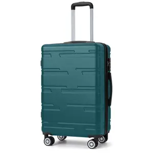 Premium 24 Inch Expandable Hardside Checked Luggage. Travel Rolling Suitcase with TSA Lock, 8 Spinner Wheels & Telescopic Handle. Lightweight Scratch-Resistant ABS Hard Shell Baggage Trunk for Air Travel, Cruises, Vacations & Business Trips.