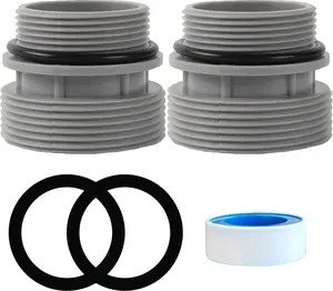 (2-Pack) 40mm to 1 1/2" Filter Hose Conversion Kit Above Ground Pool Adapter Connects 40mm Hoses to Standard 1 1/4" or 1 1/2" Filter Ports