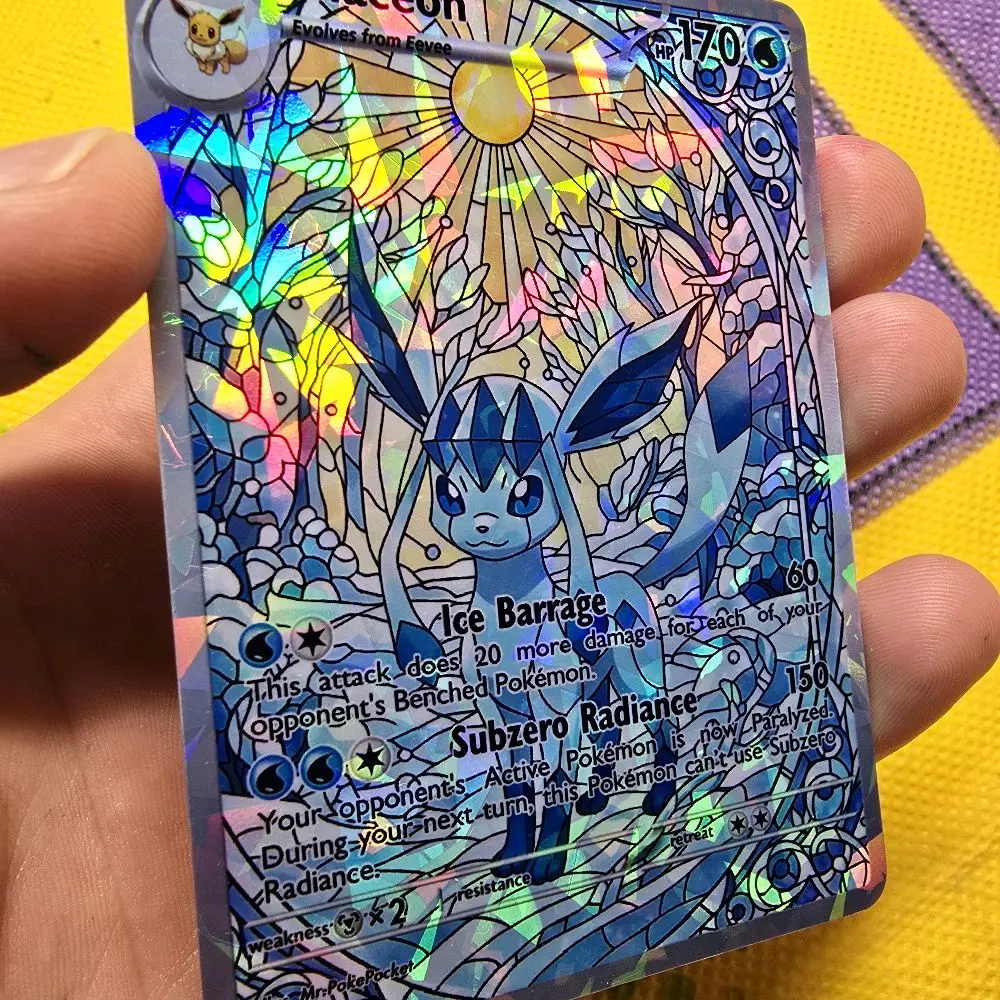 glass pokemon card Greninja EX 214/167 Twilight Masquerade (Graded) Display Case  CardAura This is a pack of trading cards Stained Glass Pokemon Card Decal