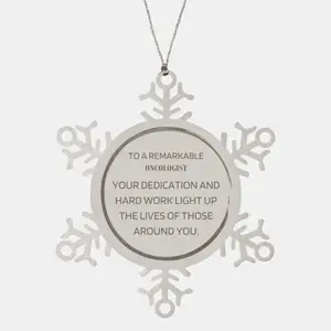 Remarkable Oncologist Gifts, Your dedication and hard work, Inspirational Birthday Christmas Unique Snowflake Ornament For Oncologist, Coworkers, Men, Women, Friends