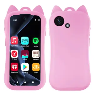 MP3 Player with Bluetooth WiFi 80GB Portable Digital Music Player Android Device with 3.9” Touch Screen HIFI Lossless Sound FM Radio Support Spotify Audible Amazon Music for Kids and Audio Lovers-Pink Mp4