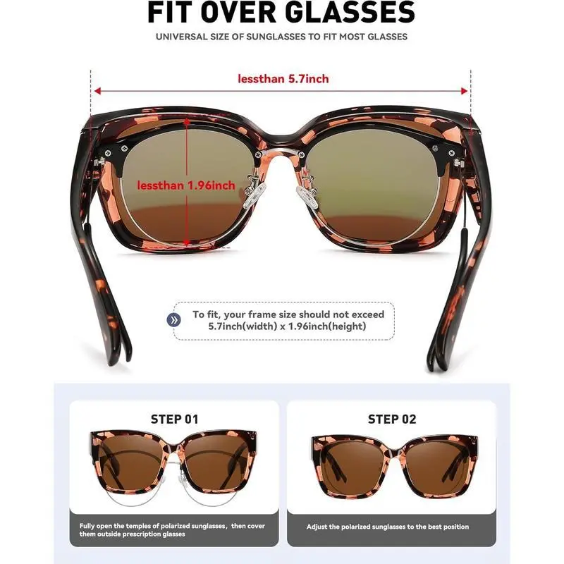 Oversized Fit Over Glasses Sunglasses for Women Men Large Trendy Polarized Sunglasses for Driving UV Protection Oversized Fit Over Glasses Sunglasses for Women Men Large Trendy Polarized Sunglasses for Driving UV Protection