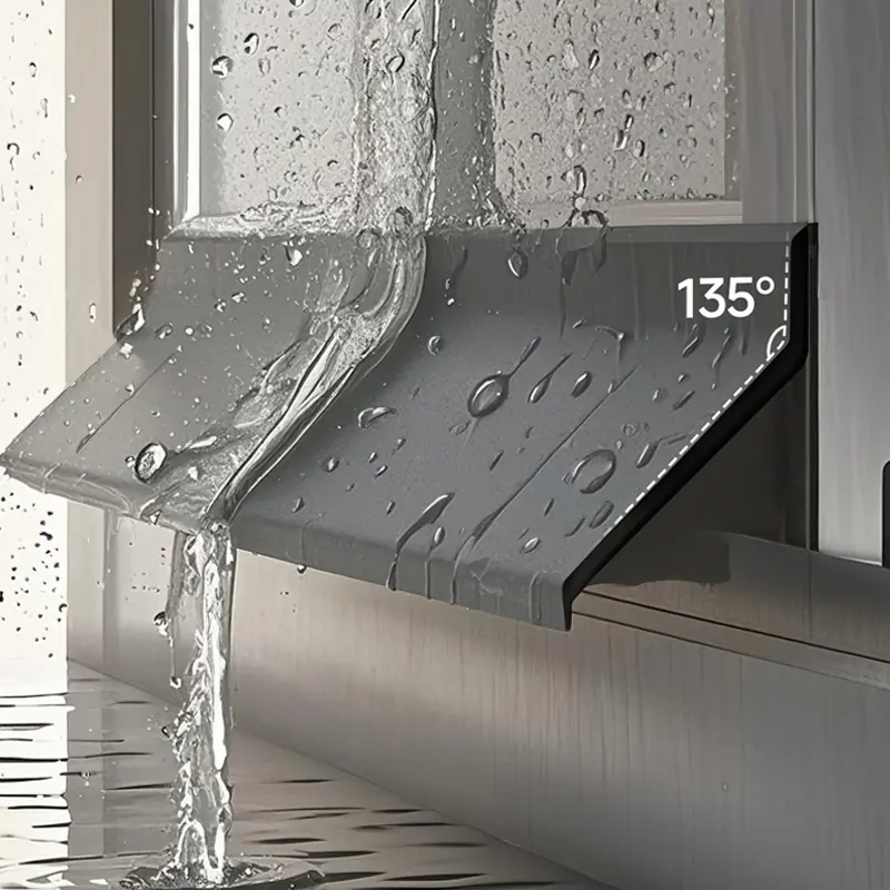 1-Meter Window Water Seal Strip, Sliding Window Rainproof Bar, Balcony Insulation Windproof Weatherproof Sealing Strip, Flashing Board