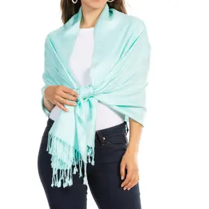 Sakkas 70" x 28" Paisley Self-Design Pashmina Shawl / Wrap / Stole