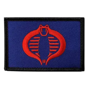 Action Figure G.I. Cobra Blue Cosplay Snake Tactical Hook Patch [3.0 X 2.0 -CB7]