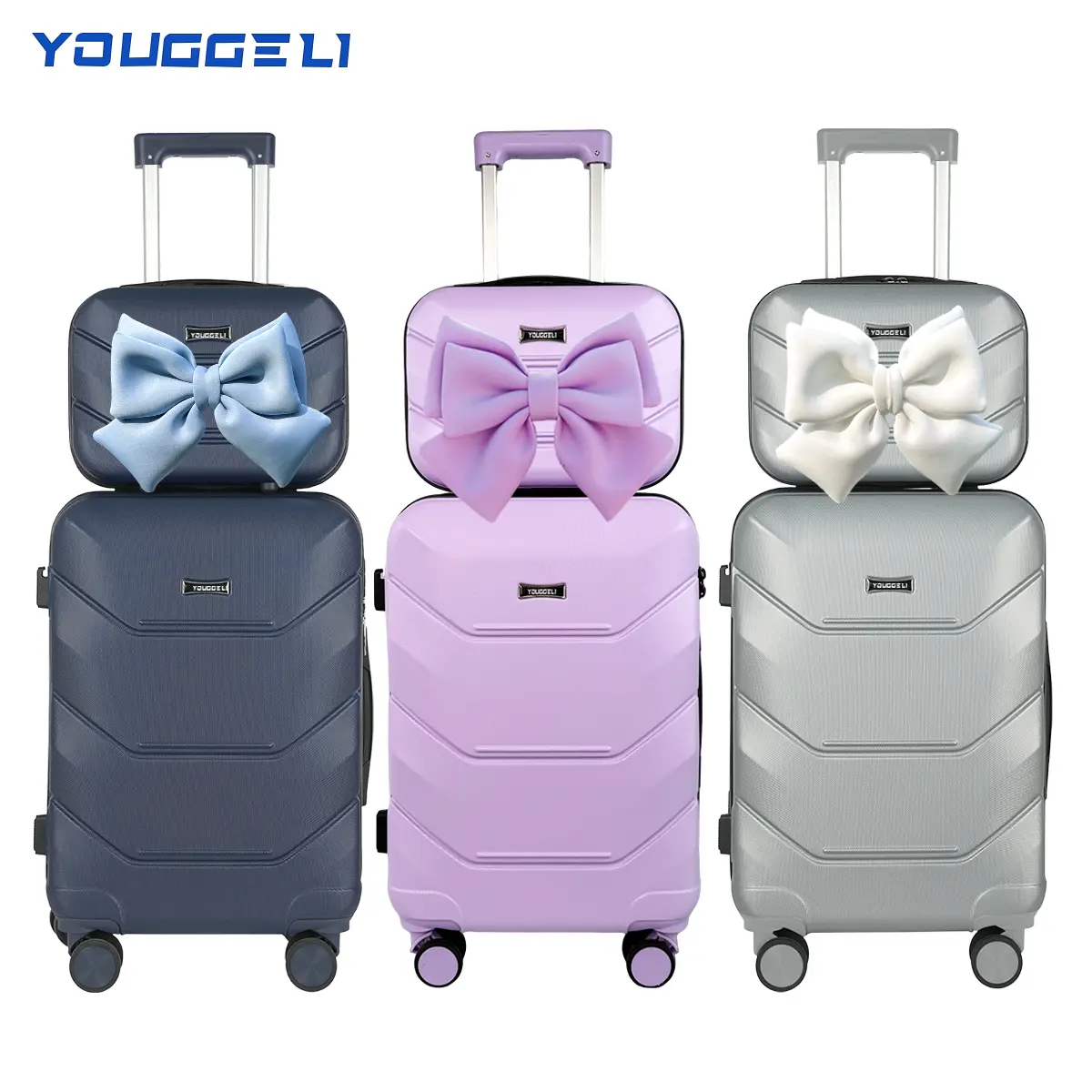 YOUGGEL suitcasea must-have for going out, carry-on suitcase 20inch+ 13inch /360° universal wheels, cup holder suitcase.chargingport suitcase unisex /business trip / travel /schoolmust-have #outdoorfun