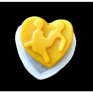 silicone soap mold - silicone heart mold - heart soap mold - adult soap mold - fun soap mold - homemade silicone mold