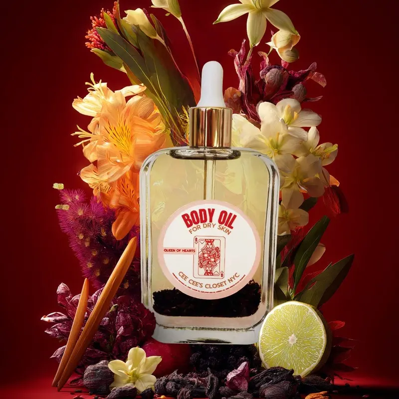 Queen of Hearts Scented Dry Body Oil - Moisturizing Formula for Skin without Grease