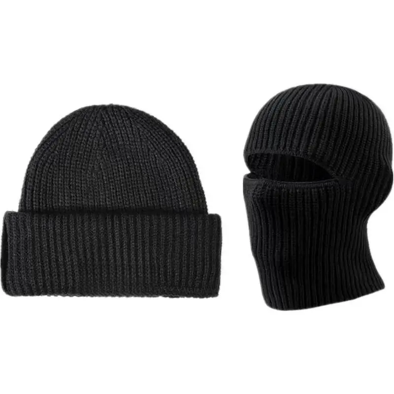 Balaclava  Mask Beanie Hats, 2 in 1 Knitted Beanie for Men Women Full  Ski Mask  Cover Outdoor