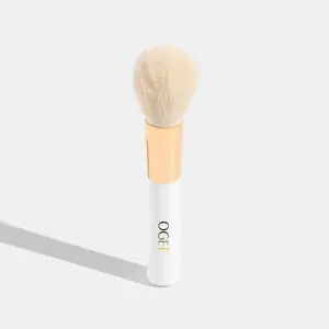 Ogee The Powder Brush - High-Performance Vegan FSC-Certified Cruelty-Free Ultrasoft Fibers Wooden Handle for Perfect Powder Application