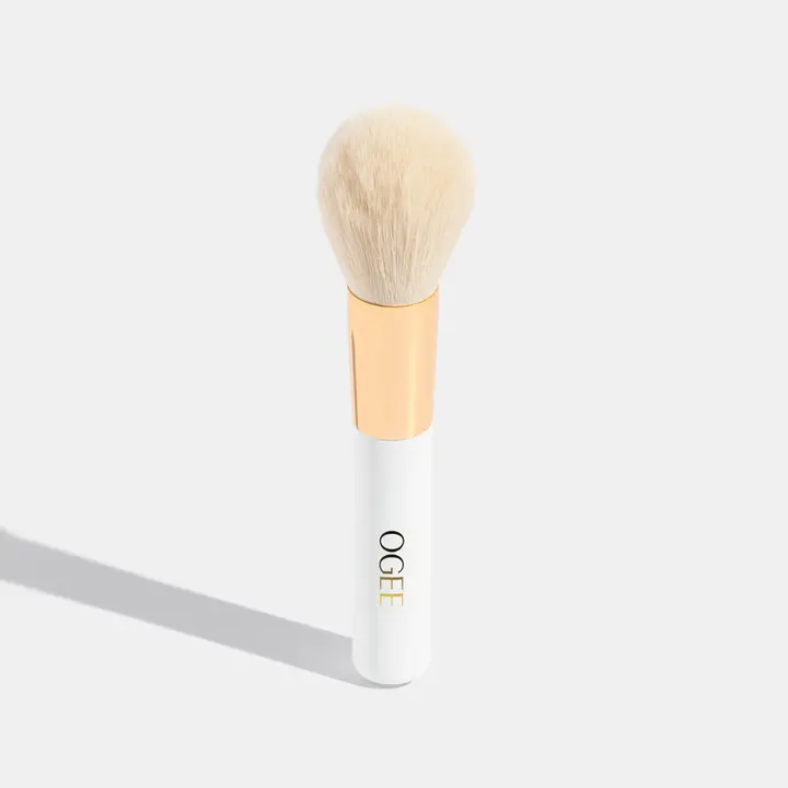 Ogee The Powder Brush - High-Performance Vegan FSC-Certified Cruelty-Free Ultrasoft Fibers Wooden Handle for Perfect Powder Application