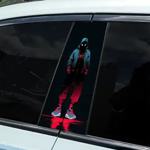 2-Pack B-pillar Trendy Anime Spider-Man Personalized Car Sticker, Hood Decal, Waterproof and Scratch Resistant, Suitable for All Models - Audi, Honda, Mitsubishi, Ford, Volkswagen, BMW, Opel, Porsche Sedans & SUVs, MPVs