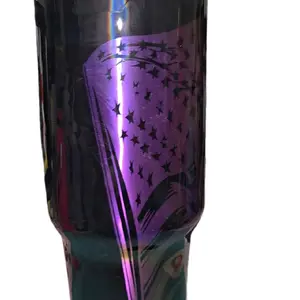 40oz laser-engraved stainless steel tumbler  Drinkware