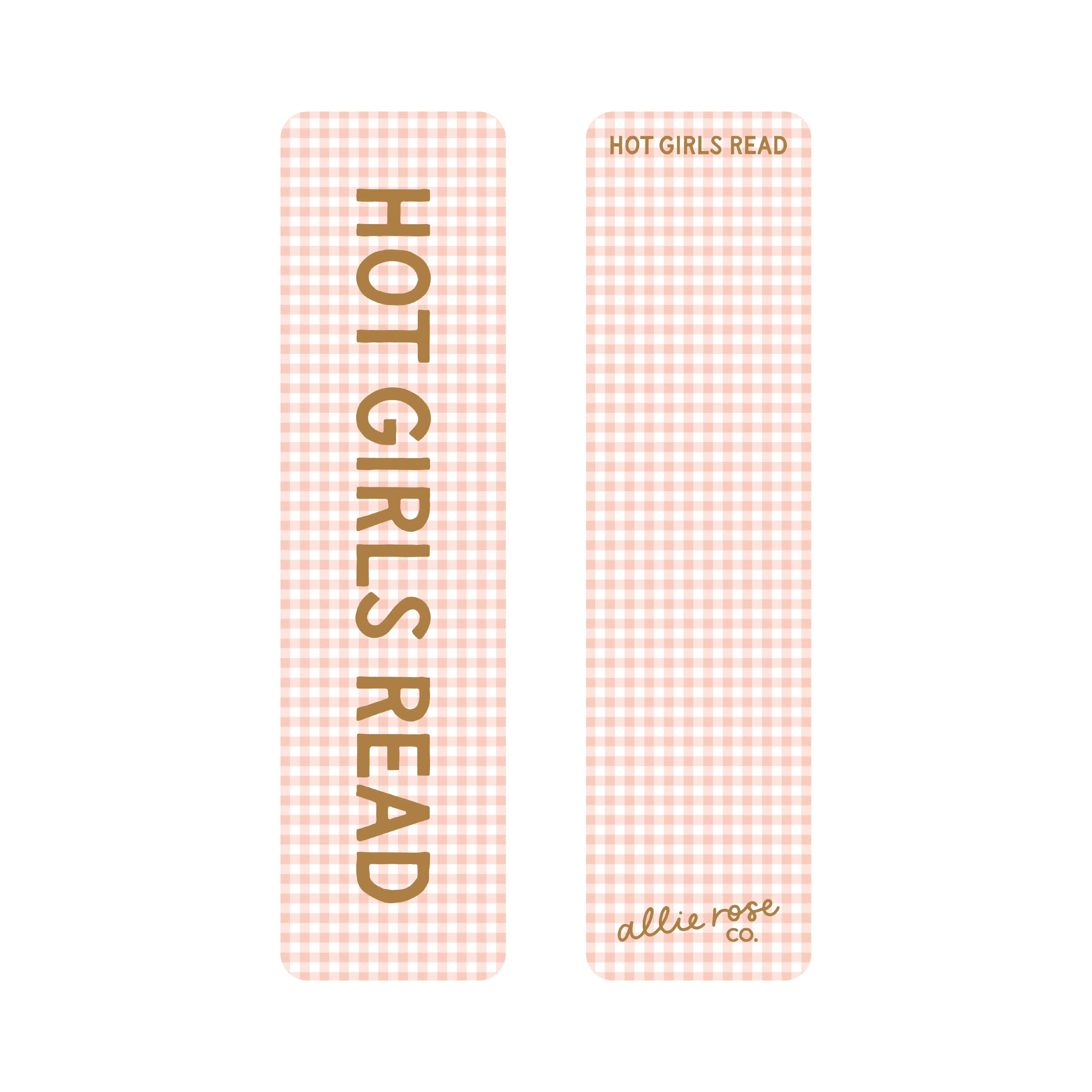 Gingham Hot Girls Read Bookmark