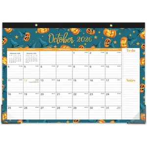 2026 Desk Calendar - 2026 Calendar, JAN 2026 - DEC 2026, 17" x 12" Large Desk Calendar 2026, 12 Month Calendar Large, Desk Pad, Corner Protectors, 2-IN-1 Desk/Wall Calendar - 12 Different Themes