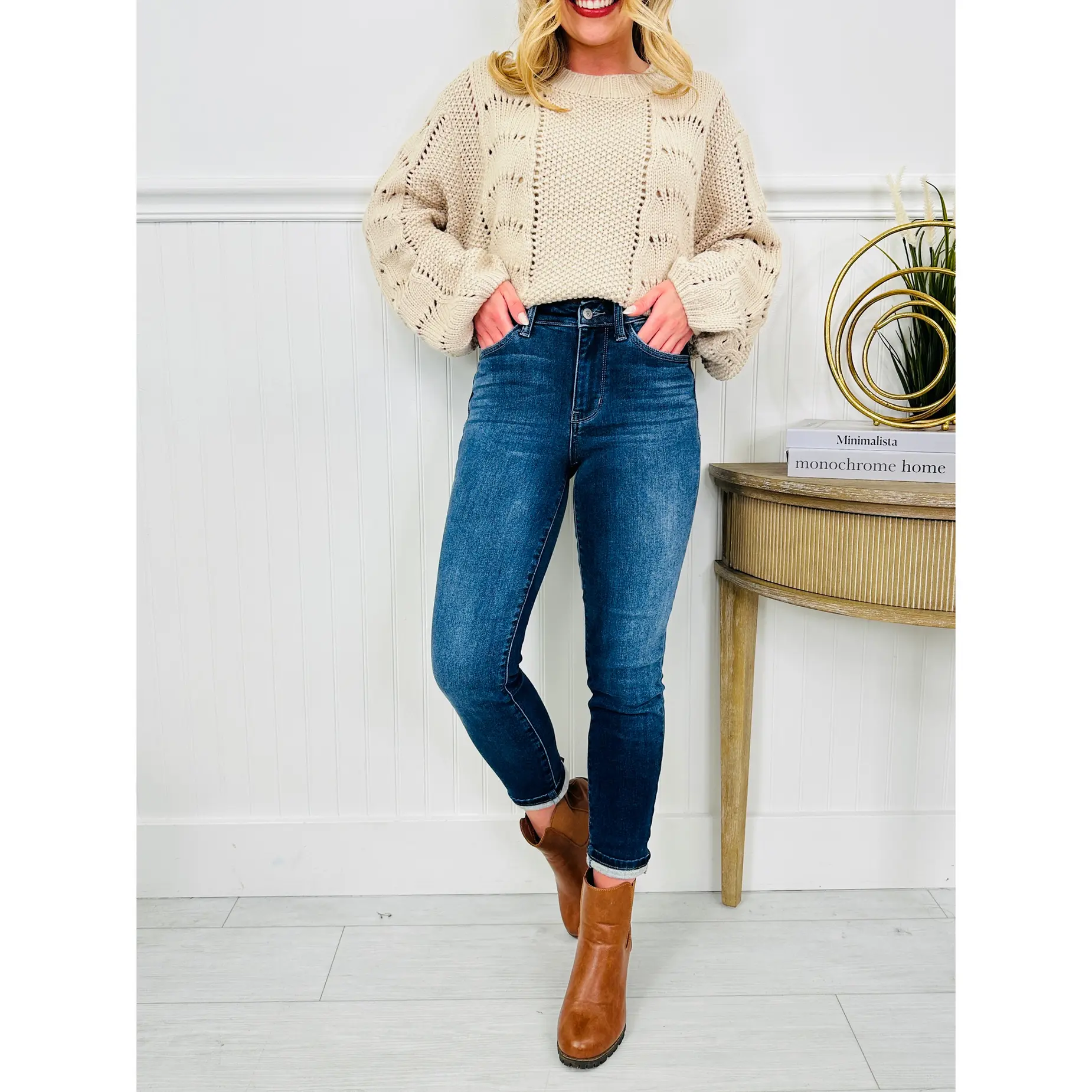 Judy Blue Keep Me Cozy Thermal Skinny Jeans
