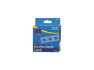 Avery 05722 Hole Reinforcements, 1/4" Diameter, Clear, 1000/Pack