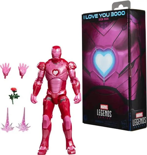 Marvel Legends Iron Man "I Love You 3000" Action Figure Model - Figurine Set, Valentine Figures, 5 Accessories [COLLECTIBLES]
