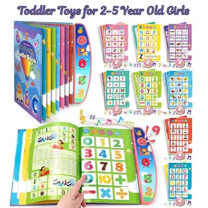 Toddler Toys for 2-5 Year Old Girls – Interactive Sensory Busy Book with Sounds, Alphabet, Numbers & Songs, Educational Valentine,Birthday & Easter Gift for Kids