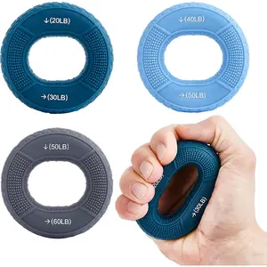 Hand Grip Strengthener, Grip Strength Trainer, Fingers Exerciser - Silicone Rings for Muscle Training Sports Rock Climbing Finger Rehabilitation Training,Hand & Wrist Muscles Trainer Stress Relief,5 Resistance Levels