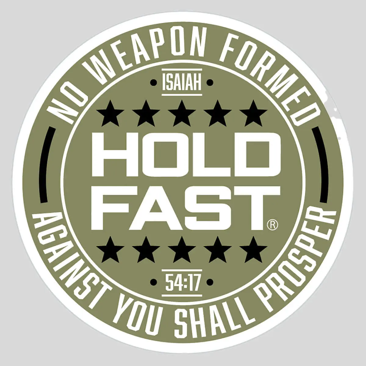 HOLD FAST No Weapon Sticker