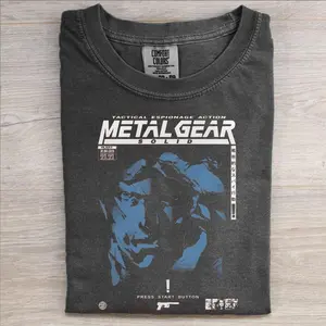 Comfort Colors Retro MGS1 Snake T-shirt, Gaming Graphic Tee, Unisex Gift