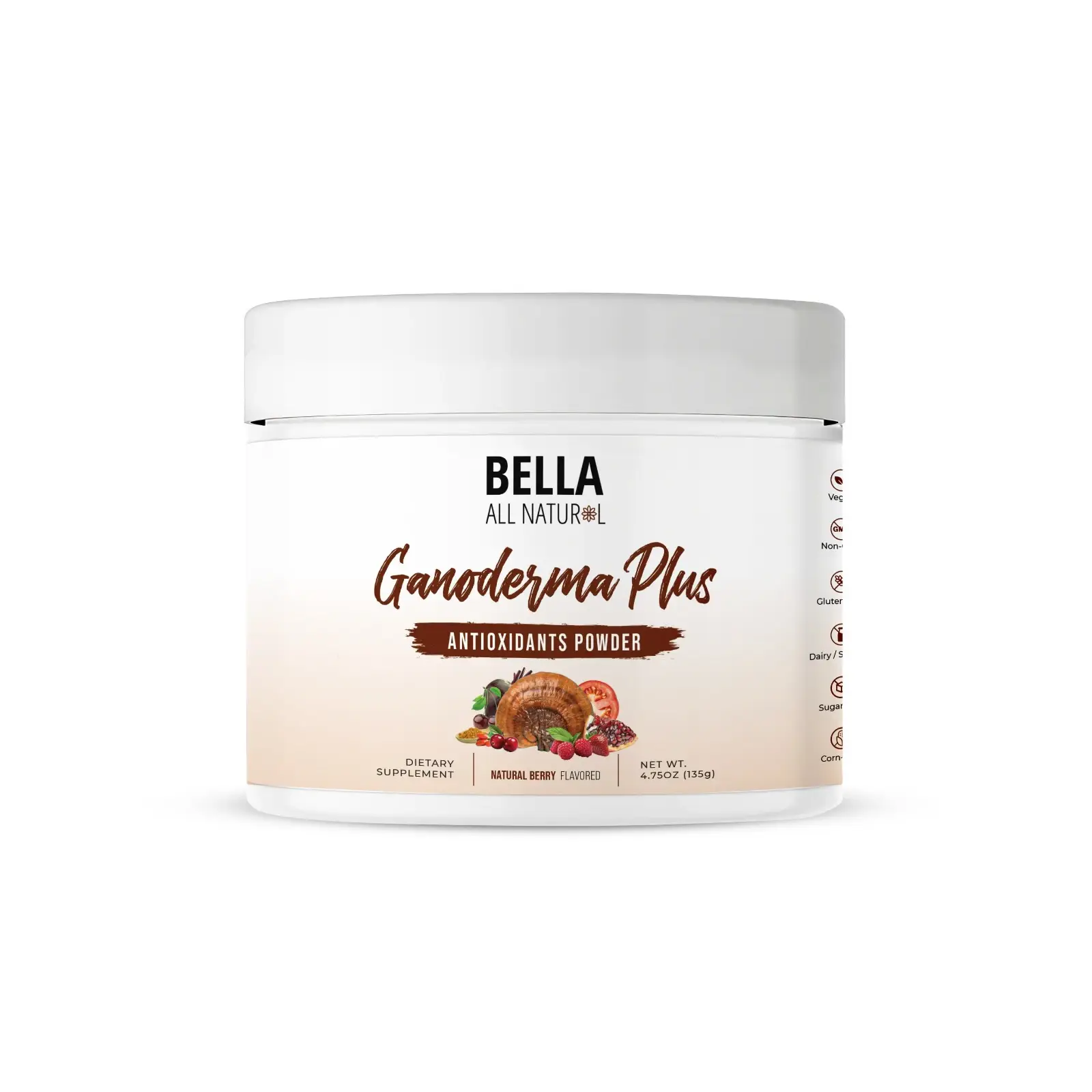 Bella All Natural Ganoderma Plus Natural Berry Flavor, 135grams