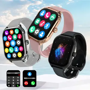 Smart Watch Men Women Sports Watch 2.01 inch /Dial Calls Music Calculator Silicone Charging Usb Screen Message Preview Answer/Make Call DIY Dial Smartwatch Compatible with Android & iOS Phone Device Wristwatch Wearable