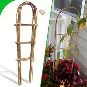 10pcs Bamboo U Trellis 4ft/2ft/16in Ladder Plant Support for Potted & Climbing Plants Indoor/Outdoor Use
