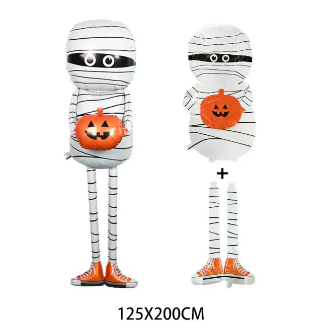 This 6.6-foot inflatable Halloween mummy, measuring 125 x 200 centimeters, is a spooky hanging party decoration that’s perfect for decorating porches, yards, entrances, and both indoor and outdoor Halloween displays.