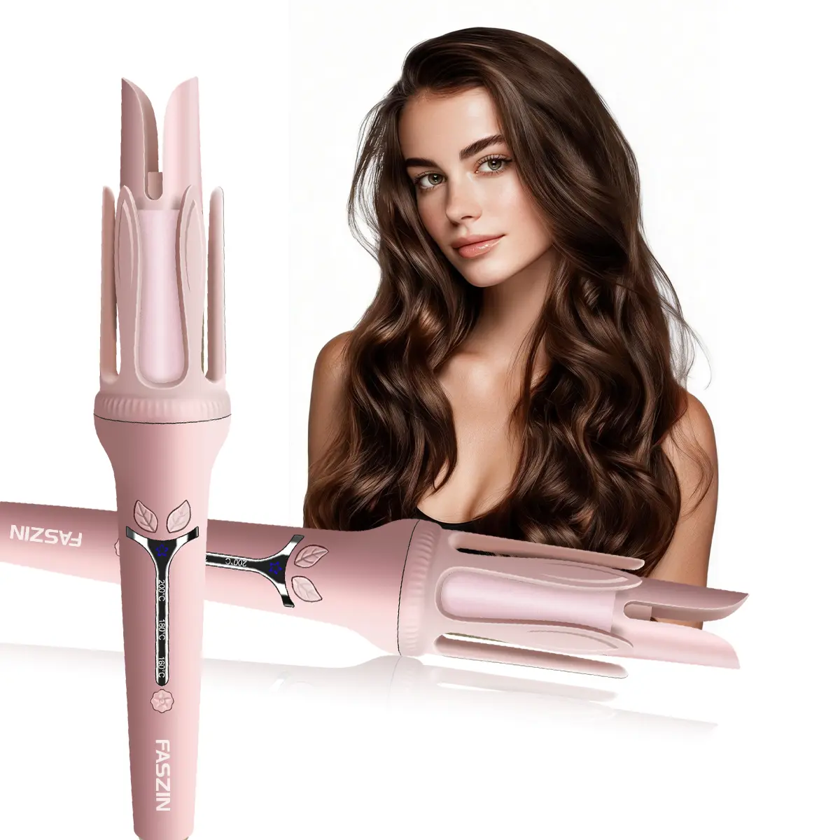 SummerWins Faszin Automatic Hair Curling Iron, 32 mm/12.6 in Hair Curler, Negative Ion Automatic Hair Hair Curl Wand, 3 Modes Adjustable Temperatures Rotating Curling Iron for Women, Hair Styling Tools for Home, Hair Styler, Ceramic Curling IronsDealsForY