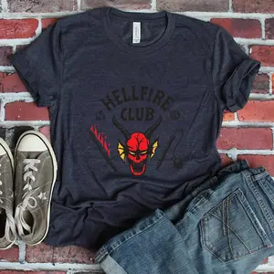 Stranger Things 4 Hellfire Club Skull  Weapons V2  T-Shirt