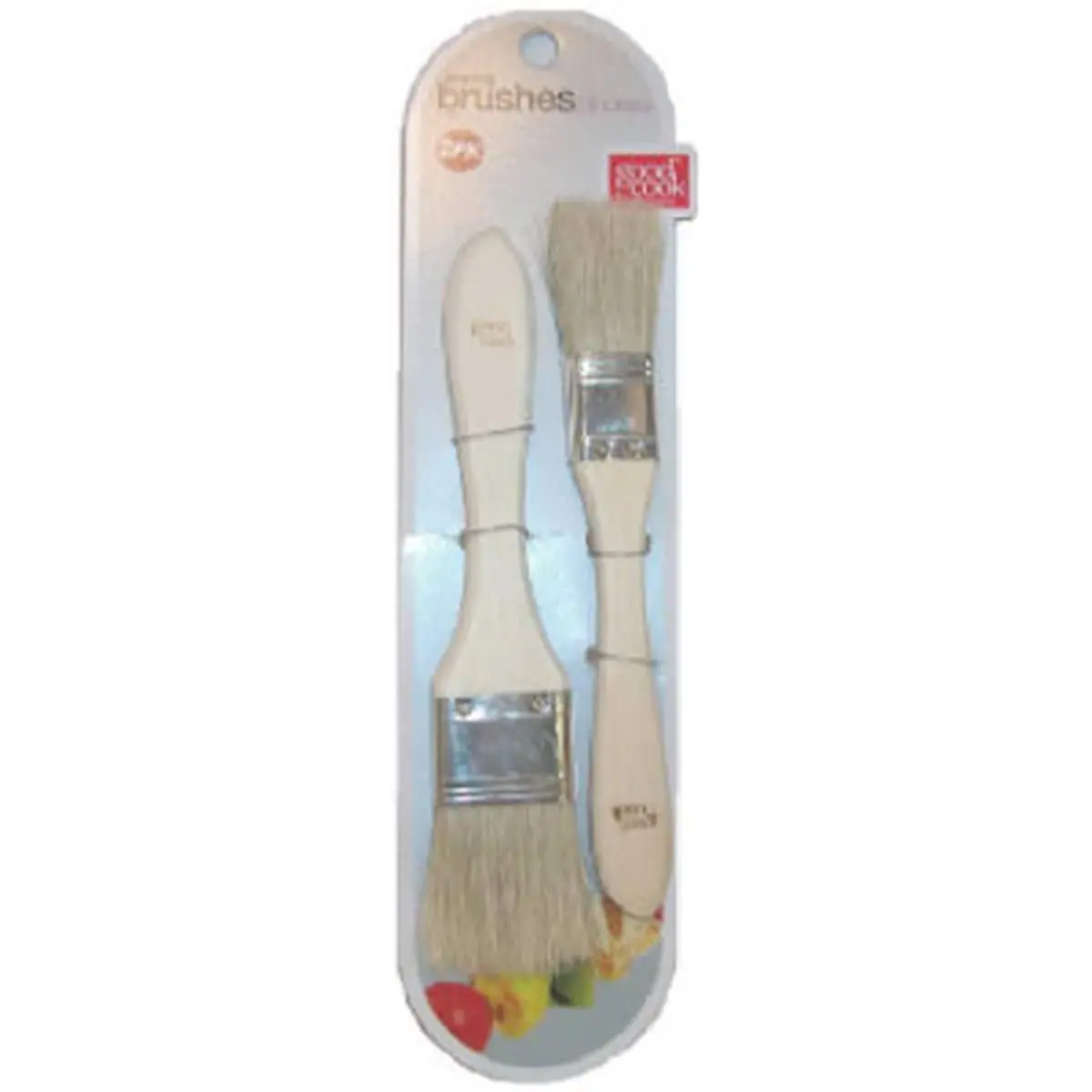 Good Cook Wood Pastry & Basting Brush, Bakeware Kitchen Decorating Tool - Pack of 6
