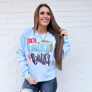 Hey Batter Batter Softball And Baseball- Cute Softball Baseball - Gold Foil Baseball - Sweatshirt