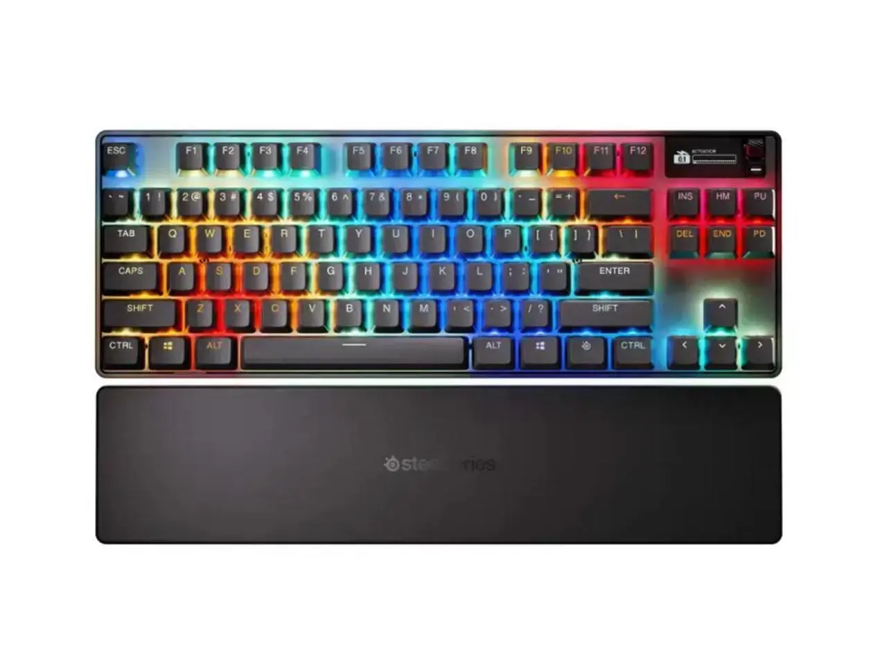 SteelSeries Apex Pro TKL Wireless Gen 3 OmniPoint 3.0 HyperMagnetic Switches, Adjustable Actuation, Rapid Trigger, Game-Ready Presets, Protection Mode, Rapid Tap/SOCD, Dual Wireless, OLED