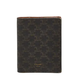Pre-owned Celine Rubber Small Leather Goods Triomphe PVC Leather Compact Wallet