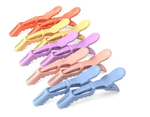 FRAMAR Pastel Alligator Hair Clips 10 Pack - Professional Styling Clips for Hair, Salon Quality Plastic Alligator Clips