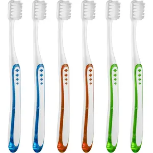 Extra Soft Toothbrushes for Adults, with 10000 Micro Nano Bristles, for Sensitive Teeth and Gum Recession (Compact Head, 6 Count)
